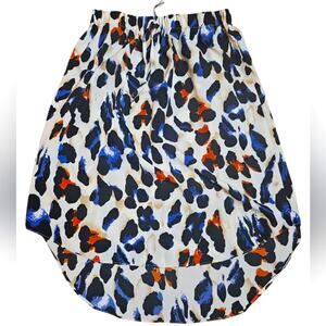 SHEIN Brown and Black Bubble Midi High Low Skirt 1X